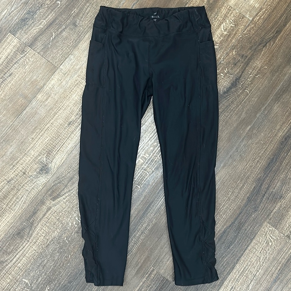 Freely Girls 7/8 Leggings Mesh Inset Size XL